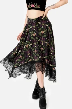 WILDERWOOD spódnica midi z wiskozy-Restyle Online