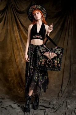 WILDERWOOD spódnica midi z wiskozy-Restyle Online