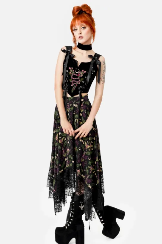 WILDERWOOD spódnica midi z wiskozy-Restyle Online