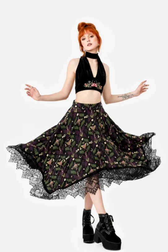 WILDERWOOD spódnica midi z wiskozy-Restyle Online