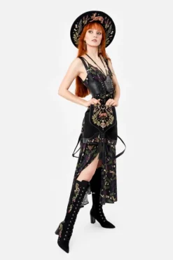 WILDERWOOD sukienka maxi z wiskozy-Restyle Best