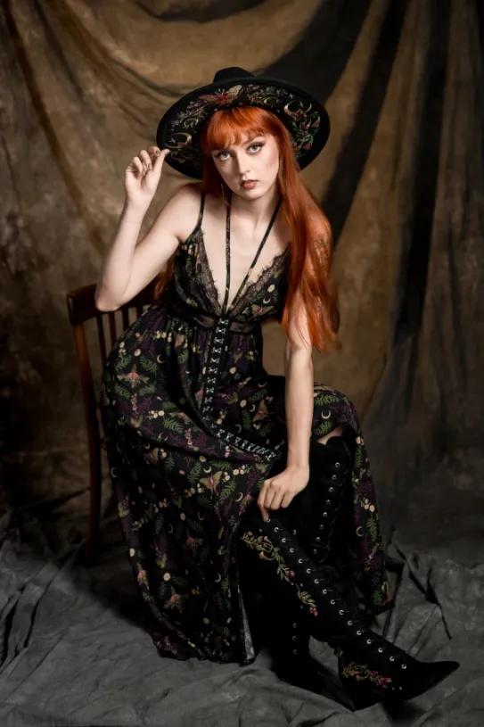WILDERWOOD sukienka maxi z wiskozy-Restyle Best