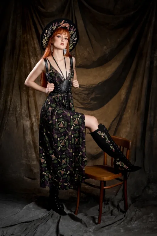 WILDERWOOD sukienka maxi z wiskozy-Restyle Best