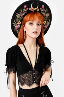 WILDFLOWER kapelusz z księżycem i roślinami-Restyle Hot