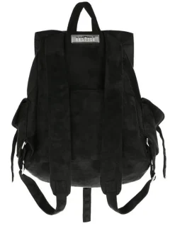 Zamszowy plecak z klapą i haftem paproci FERN BACKPACK-Restyle Fashion